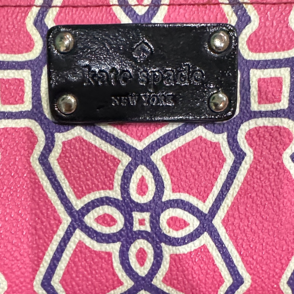 kate spade Pink Geometric Zip-Around Wallet - Picture 2 of 9